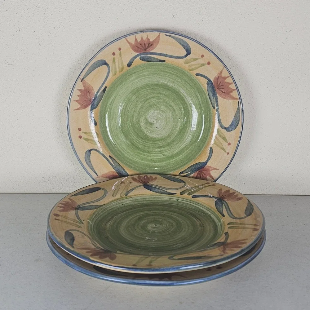3‎ Pier 1 Elizabeth Stoneware Salad Plates 8-1/4